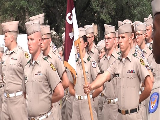 Corps of Cadets march in